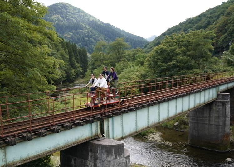 Ride a railbike, slurp some soba, and spend time with Akita dogs in northern Japan