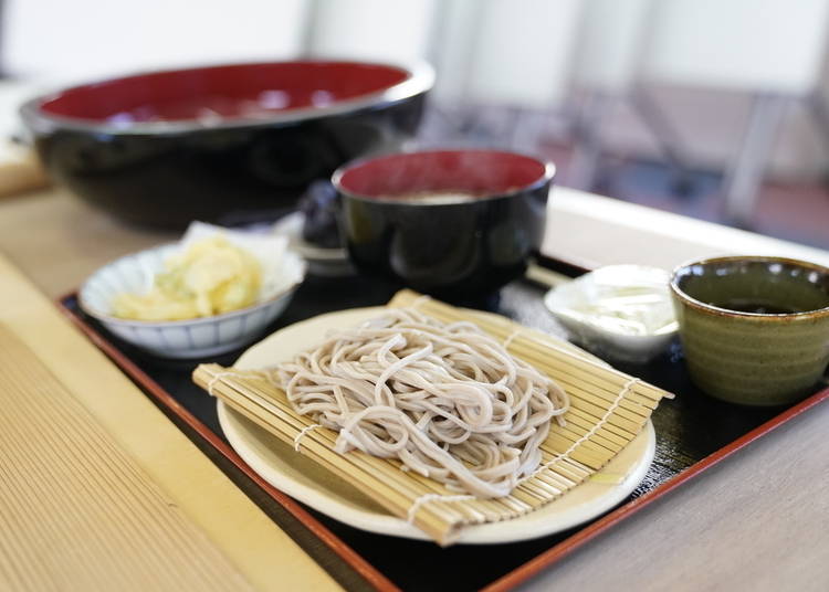 Homemade soba noodles