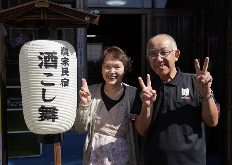 The owners of Sakekoshimai, Mr. and Mrs. Yamauchi