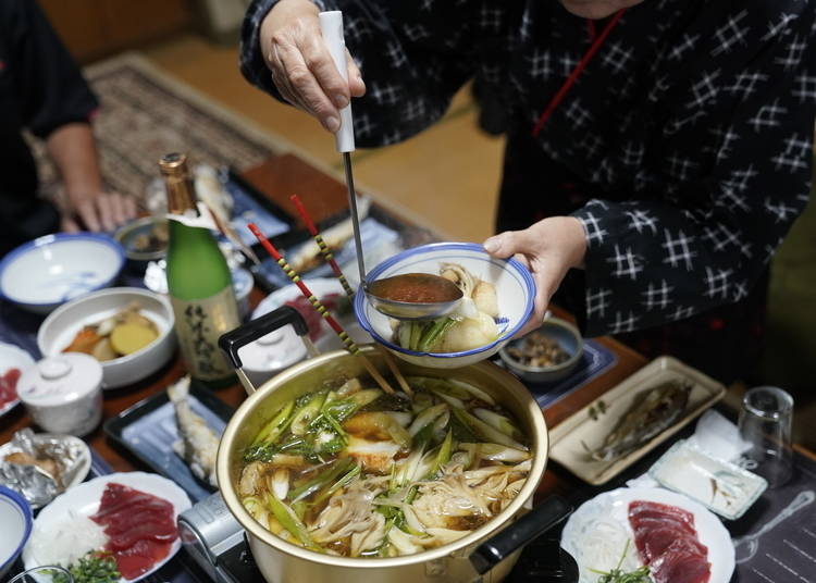 Kiritanpo nabe, hot pot with hinai-jidori