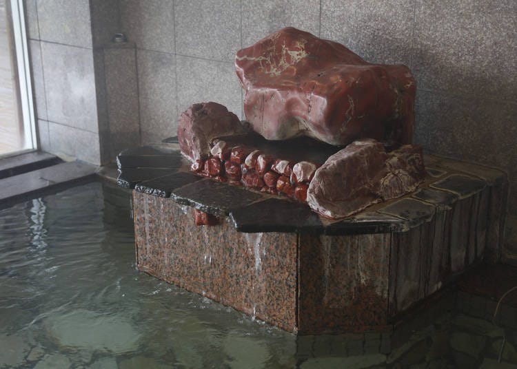 Elaborate stonework is a feature of Pukupuku's luxurious baths