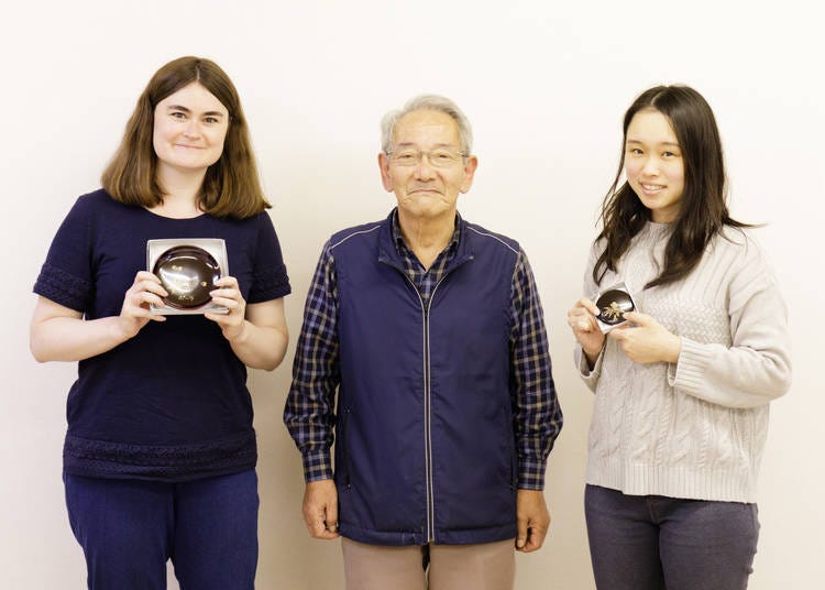 Learn from master artisans, including Mitsugu Sasaki (center)