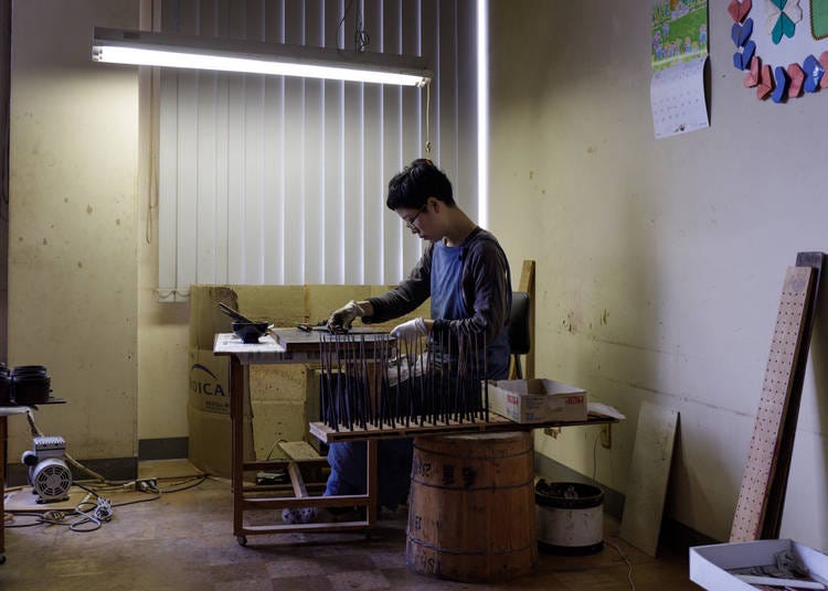 Lacquerware artisans are often responsible for a single step in the production process