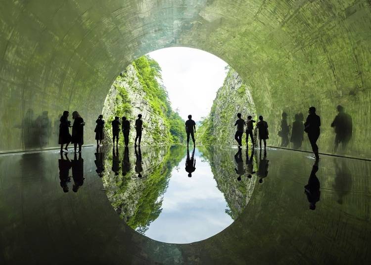 “Tunnel of Light,” by MAD Architects, an installation at Kiyotsu Gorge Tunnel (Photo: Osamu Nakamura)