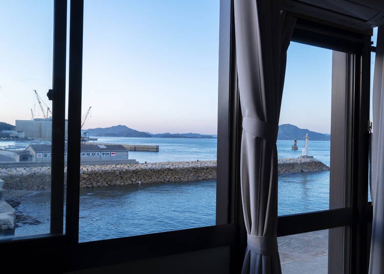 Enjoy the stunning sea view outside your window