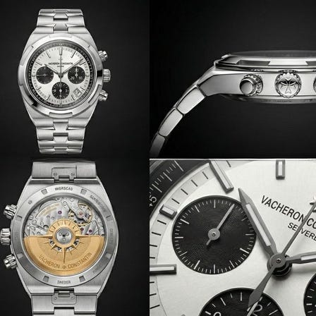 斷貨60天的【保卡日期：2026年1月】 江詩丹頓 Overseas 縱橫四海 計時款 42.5mm 銀色漆面面盤 型號：5520V/210A-B6862026-01-27 12:00到貨