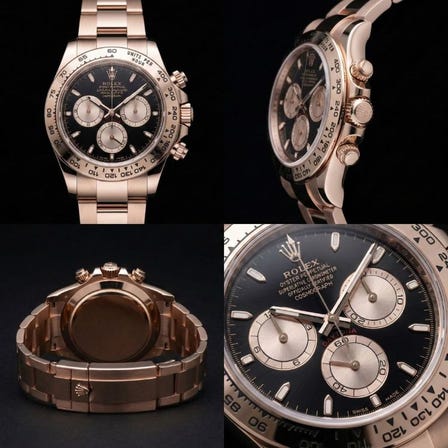 斷貨60天的【月底限定特價｜至1月31日】 勞力士 迪通拿 Daytona 40mm 永恆玫瑰金 黑色面盤＆香檳金小錶盤 型號：1265052026-01-27 12:00到貨