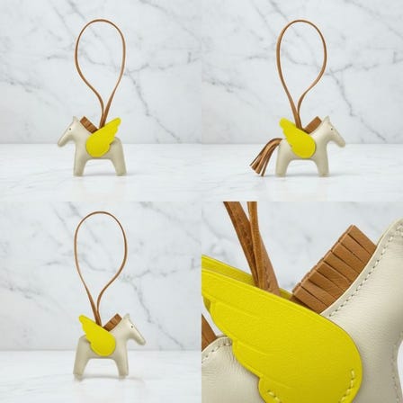 斷貨60天的愛馬仕 飛馬 Pegase 掛飾 PM 奶白色（Craie）/ 那不勒斯黃（Jaune Naple）/ 古銅色（Cuivre）Swift 皮 B刻印2026-02-05 12:00到貨