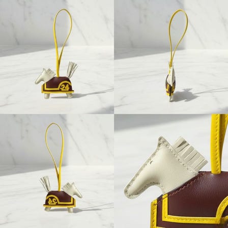 60日ぶりに入荷したエルメス ロデオチャーム ロベオ24 PM クレ/テール/ジョーヌナプル K刻印本日12:00に入荷