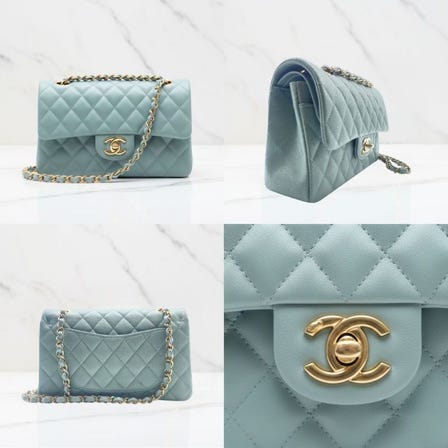 60日ぶりに入荷したシャネル マトラッセ Wフラップバッグ ペールグリーン キャビアスキン ゴールド金具2026/02/08 12:00に入荷