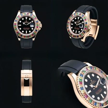 60 일 입하되었 롤렉스 요트마스터 40 Ref. 116695SATS 블랙 다이얼 에버로즈 골드 사파이어 & 다이아몬드 베젤 40mm 오늘 12:00에 입하