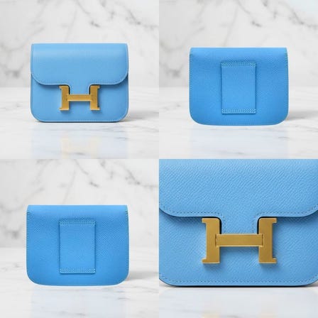 断货60天的爱马仕 康康 Slim Celeste 浅天蓝 Epsom 牛皮 金扣 B刻印2026-02-19 12:00到货