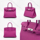 斷貨60天的愛馬仕 Birkin 30 玫紫色（Rose Pourpre） Togo 皮革 銀色金具 A刻印本日16:00到貨