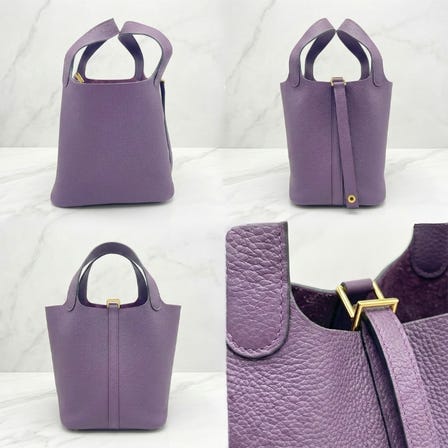 断货60天的爱马仕 Picotin Lock PM 黑加仑紫（Cassis） Maurice 牛皮 金扣 B刻印  紫红皮菜篮子2026-03-04 12:00到货