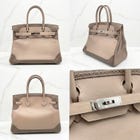 60日ぶりに入荷したエルメス バーキン ギリーズ 30 アルジル/エトゥープ スイフト シルバー金具 □P刻印本日12:00に入荷