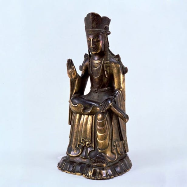 Gilt Bronze Buddhist Statues, Halos and Repoussé Buddhist Images