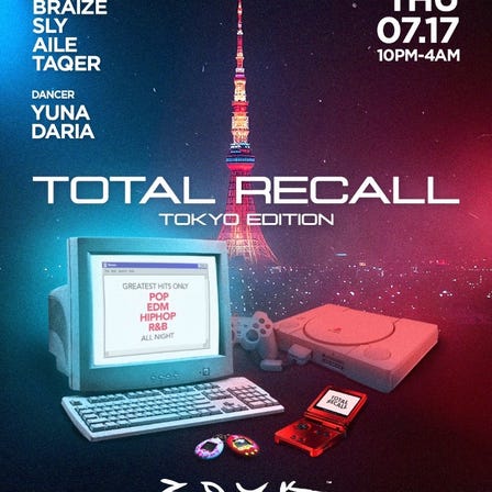 TOTAL RECALL at Zouk Tokyo