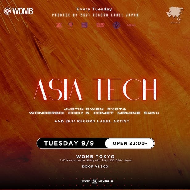 ASIA TECH (MUSIC: ELECTRO HOUSE, TECH HOUSE, TECHNO)