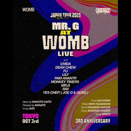 MR.G (LIVE) JAPAN TOUR -QUERICO 3RD ANNIVERSARY (MUSIC: HOUSE, TECHNO)