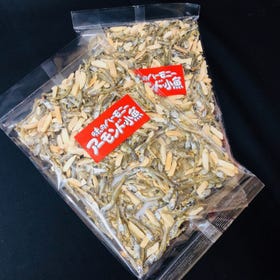 Almonds and small fish.
