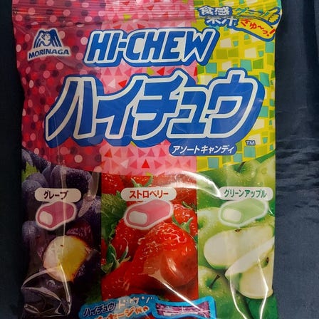 Hi-chew assorted candy.