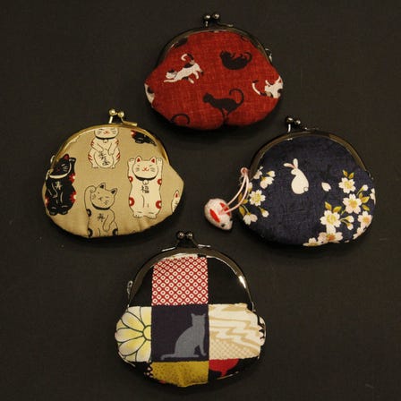 Various purses with metal clasps
