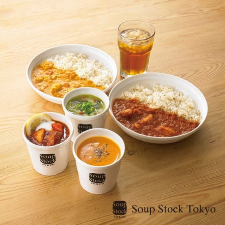 〈Soup Stock Tokyo〉<br />
<br />
A 座 B1F = 西武食堂<br />
<br />
Soup Stock Tokyo 主要在東京都內經營，是一家深受女性歡迎的喝湯專賣店。湯汁（dashi）經過長時間精心熬製，與時令蔬菜和新鮮食材搭配，提供可作為主菜食用的湯汁。<br />
<br />
所有產品均為冷凍銷售。<br />
照片僅供參考。