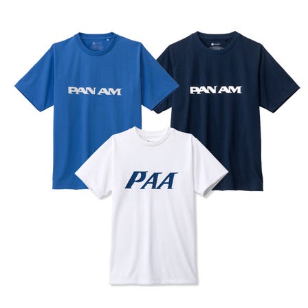 PAN AMトラベルTシャツ
世界の空を飛び回る旅客機として人気を博した”パンナム“の定ロゴのTシャツ。

#mizuno #pan_am #tshirts #unisex #go_to_by_mizuno #52_by_mizuno