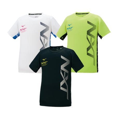 N-XT T-SHIRT
带有N-XT徽标的吸汗速干T恤。

#mizuno #N-XT #tshirt #unisex