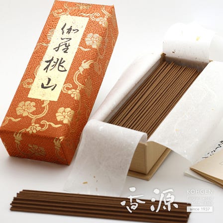 Japanese Incense, Nippon Kodo Incense, Kyara Momoyama, Large Box, Japanese fragrance, aroma

Kyara Taikan is  most famouse in Japanese kyara incense.
This Kyara Momoyama is better than Kyara Taikan.
This is made of better materials.