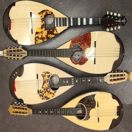 【Japanese hand-crafted Mandolin】
Having the largest number of craftmen in the present world the Japanese Mandolins are built with Japanese standard of preciseness , therefore beautiful looking is unexceptional and the sound is also stable.