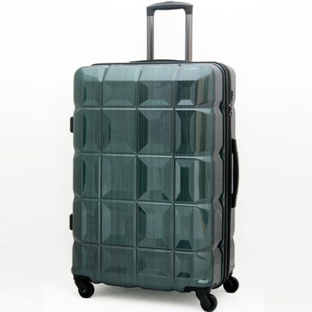 Large-size Square-design Suitcase - Made in Japan