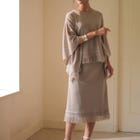paperyarn knit fringe skirt