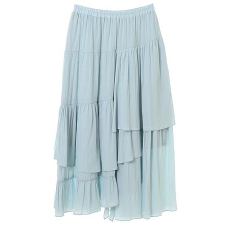 [Hand washable] Random tiered skirt