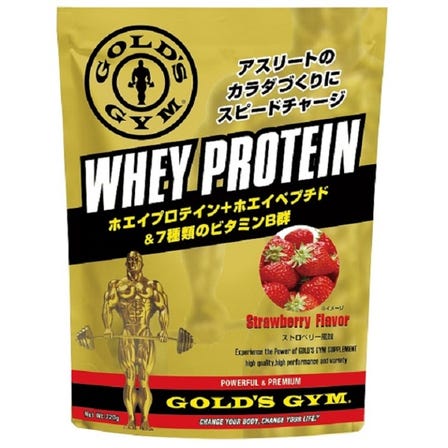 GOLD'S GYM WHEY PROTEIN
Strawberry flavor / Chocolate flavor / Yogurt flavor/
Cookies & Cream flavor / Cafe au lait flavor
360g~1.5kg