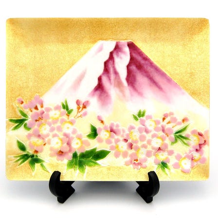 七宝 富士桜 飾皿