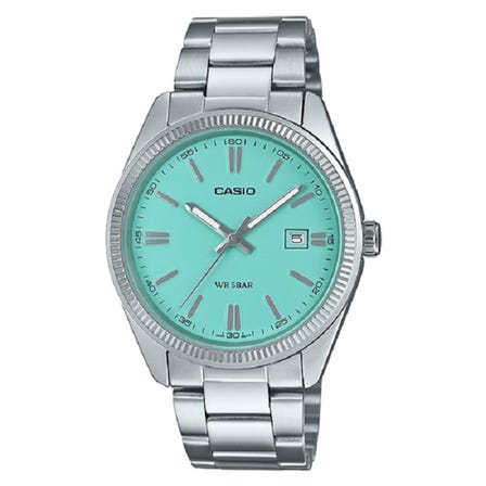 【CASIO】Casio collection  MTP-1302D-2A2JF Turquoise color Three-hand analog Quartz