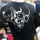 WAMON Cutout silver skull t-shirt