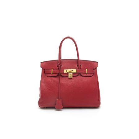 HERMES BIRKIN 30 HANDBAG □L RED