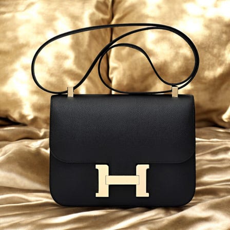 HERMES 
Constance 24 Epson black with yellow gold hardware, stamped W