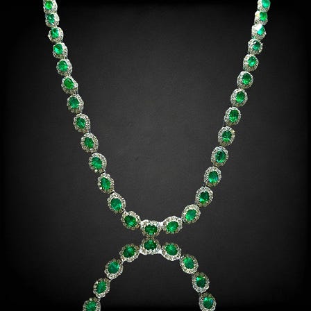 YUKIZAKI SELECT JEWELRY
OTHER

Type Necklace
Material PT900 PT850
Stone type (1) Emerald, approx. 8.470ct
Stone type (2) Diamond, approx. 6.060ct

Inquiry Item ID: J390813