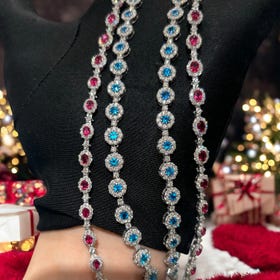Ruby diamond necklace 8.29ct
 Apatite diamond necklace 5.13ct