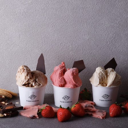 A variety of gelato handmade by the wizard of chocolate