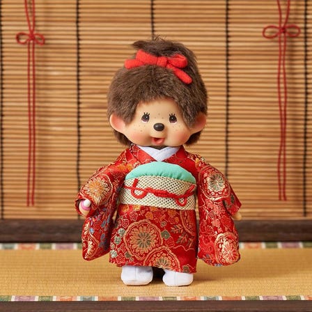 久月原创 和服Monchhichi 女孩（红）