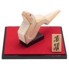Zodiac Ornament - Single Wood Carving - White Leap - Snake