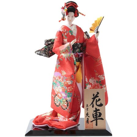 尾山人形 振袖 花車