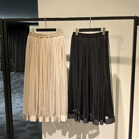 Mesh flare skirt