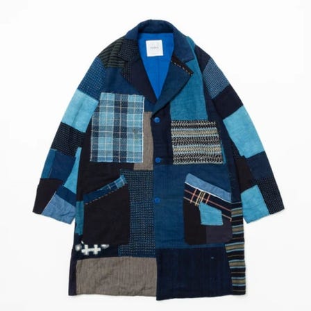 BORO FABRIC Custom coat 12412<br />
<br />
This is a limited edition custom item with BORO applied to the entire VINTAGE Euro work coat and SASHIKO applied.