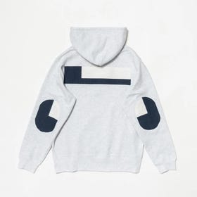 SASHIKO FABRIC Hoodie / GRAY

This is a custom item with SASHIKO on the back and elbows. The body will be wide body.