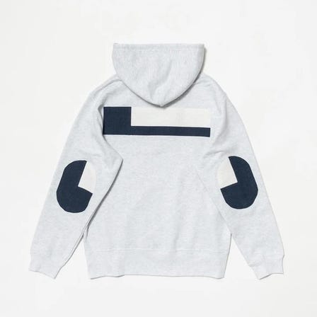 SASHIKO FABRIC Hoodie / GRAY

This is a custom item with SASHIKO on the back and elbows. The body will be wide body.